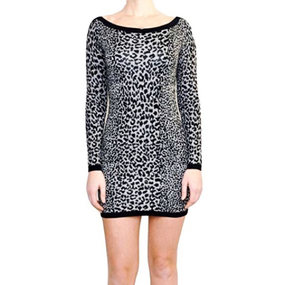Mini Dress in Blk/Wt Leopard by French Connection